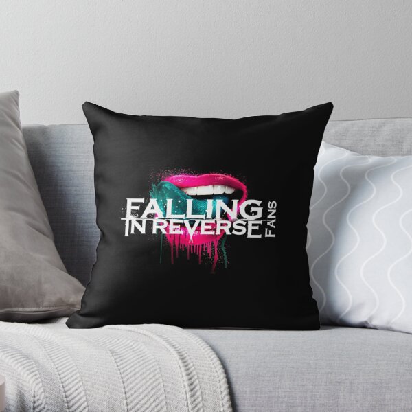 best white falling in reverse logo Throw Pillow RB3107 product Offical falling in reverse Merch